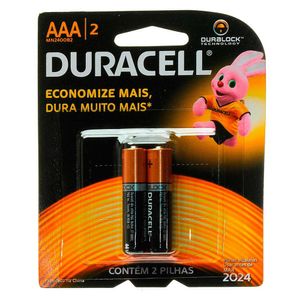 Pilha Duracell Alcalina Palito AAA 2