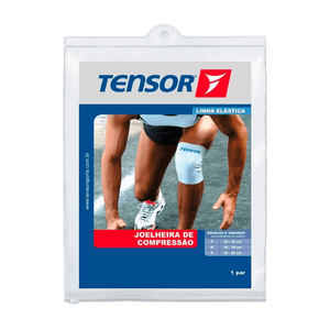 Joelheira de Compressão Tensor Cor Branca Tamanho M 1 Par