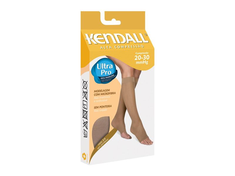 Meia-Kendall-3-4-Alta-Compressao-Cor-Mel-Tamanho-M