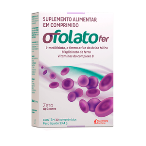 Suplemento Alimentar Ofolato Fer 30 Comprimidos