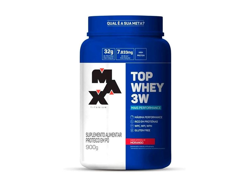Suplemento-Alimentar-Top-Whey-3w--Performance-Max-Titanium-Morango-900g