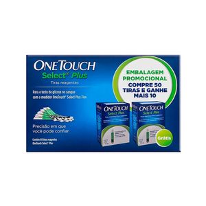 Tiras One Touch Select Plus 50 Unidades - Grátis + 10 Tiras