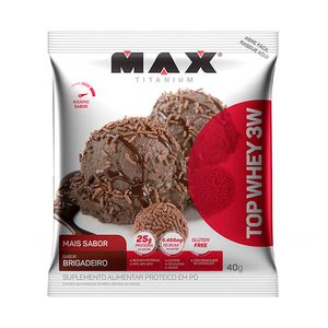 Suplemento Alimentar Top Whey 3w Max Titanium Brigadeiro 40g