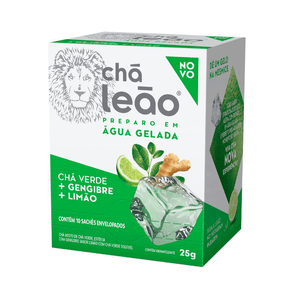 Chá Verde Leão Gengibre + Limão 10 Sachês 25g