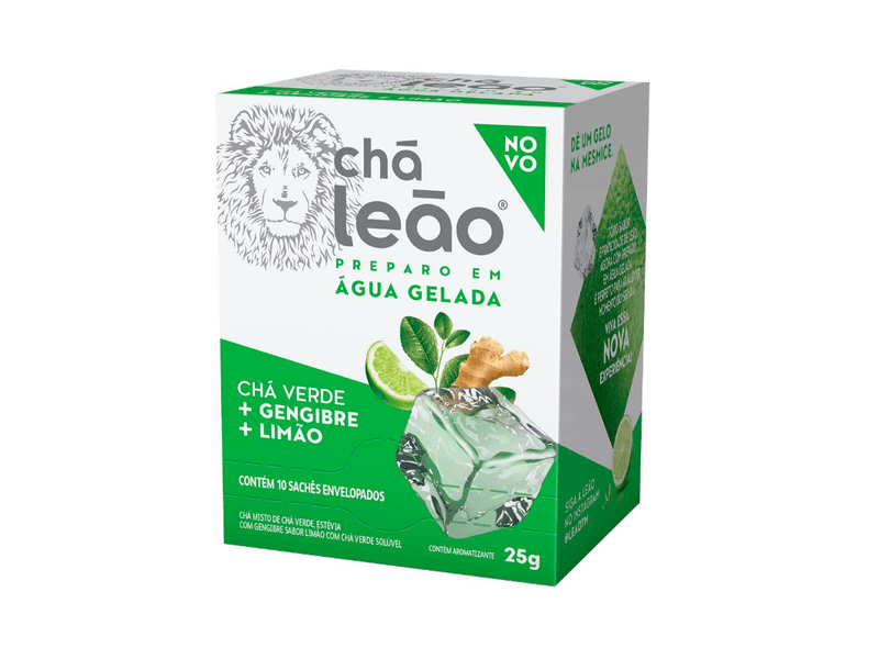 Cha-Verde-Leao-Gengibre---Limao-10-Saches-25g