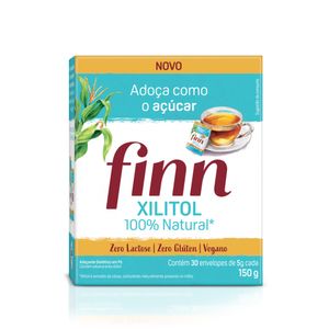 Adoçante em Pó Finn Xilitol 30 Sachês 5g cada