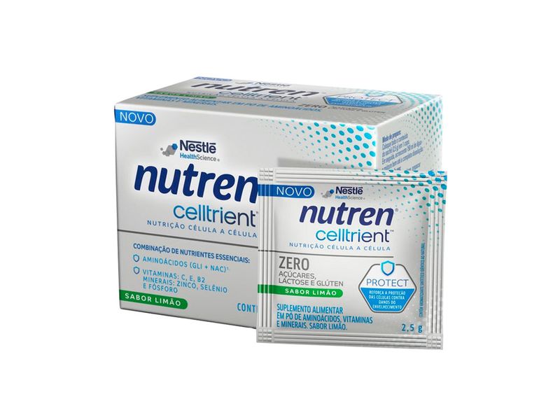Suplemento-Alimentar-Nutren-Celltrient-Zero-Acucares-Sabor-Limao-30-Saches-de-25g-Cada