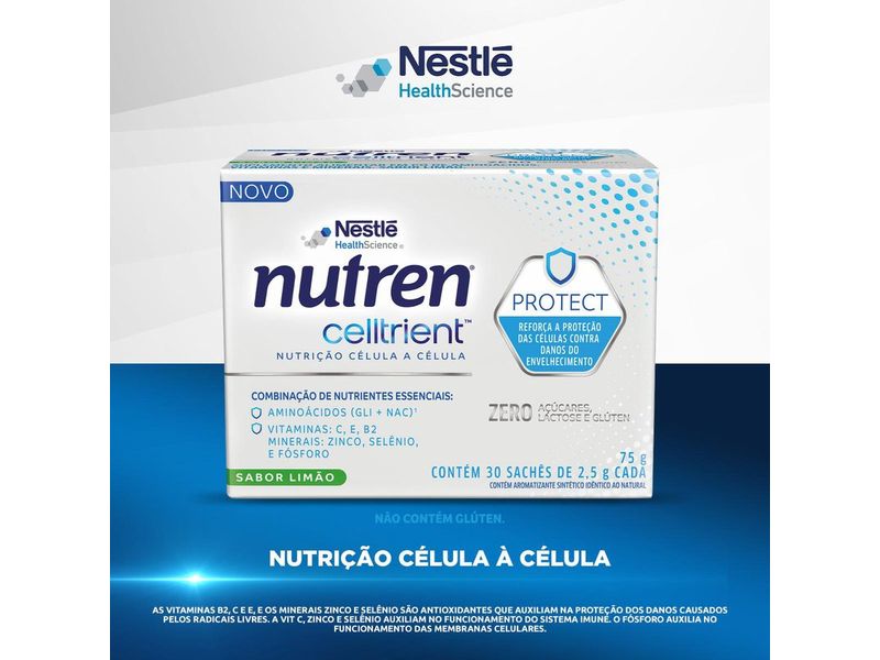 Suplemento-Alimentar-Nutren-Celltrient-Zero-Acucares-Sabor-Limao-30-Saches-de-25g-Cada