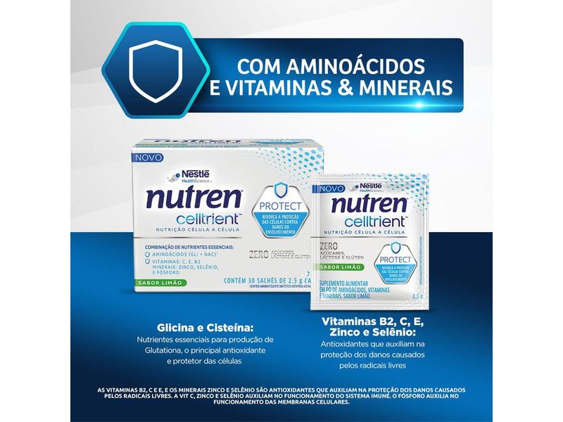 Suplemento-Alimentar-Nutren-Celltrient-Zero-Acucares-Sabor-Limao-30-Saches-de-25g-Cada