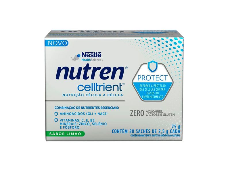 Suplemento-Alimentar-Nutren-Celltrient-Zero-Acucares-Sabor-Limao-30-Saches-de-25g-Cada