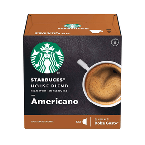 Café em Cápsula Starbucks Nescafé Dolce Gusto House Blend Americano 12 Cápsulas