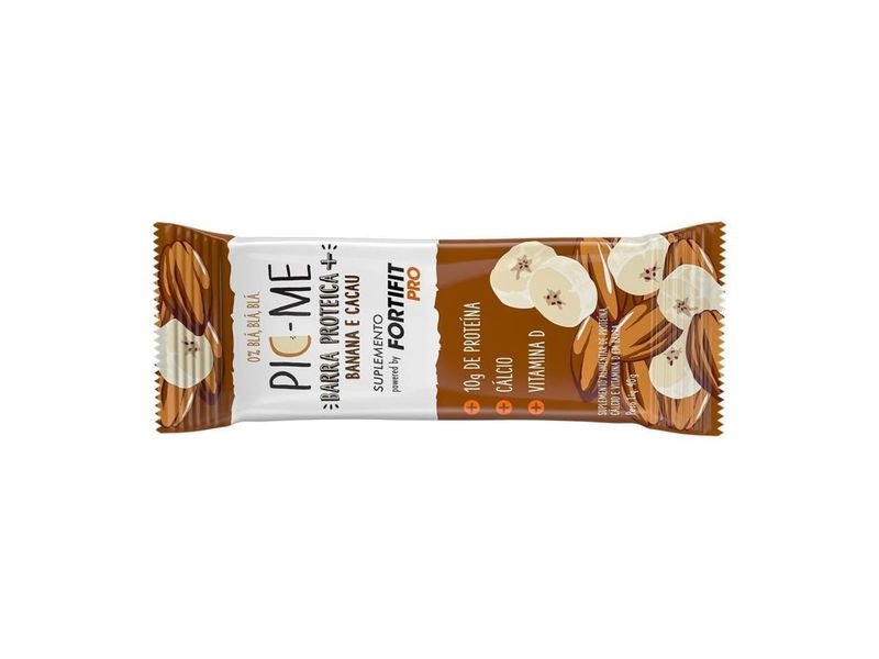 Barra-Proteica-Pic-Me-Forfit-PRO-Sabor-Banana-e-Cacau-40g
