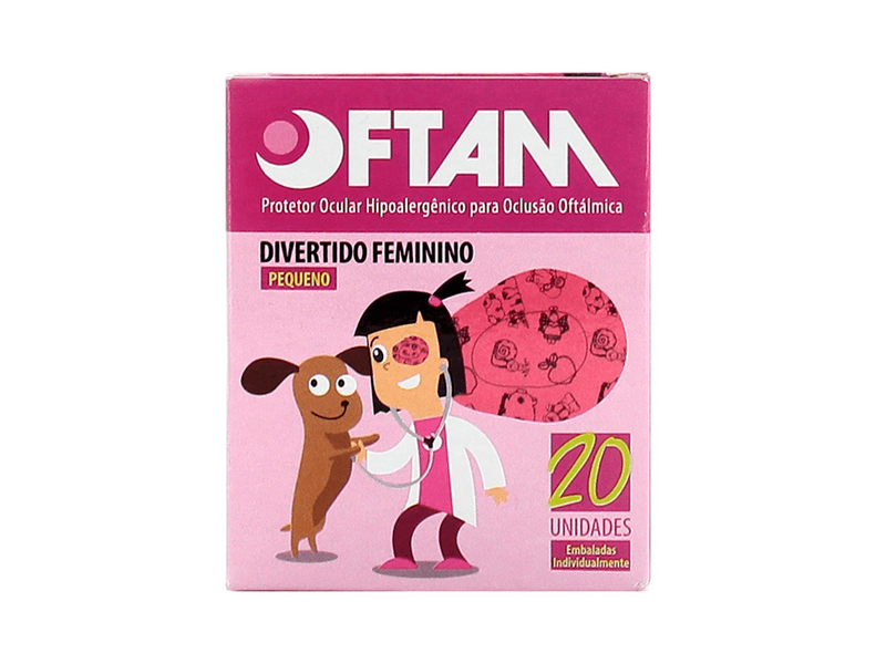 Protetor-Ocular-Divertido-Rosa-Tamanho-P-20-Unidades