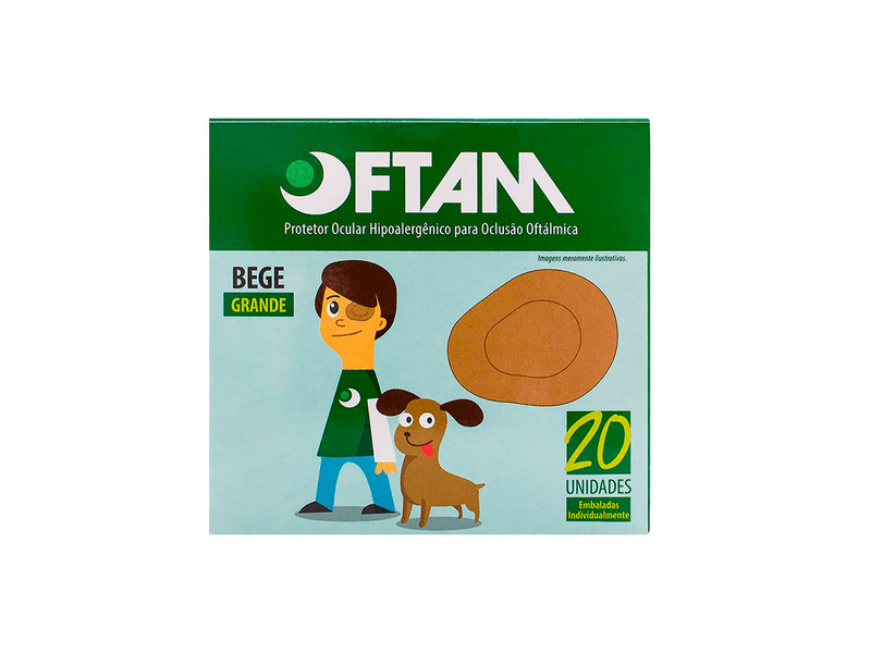 Protetor-Ocular-Oftan-Bege-Tamanho-Grande-20-Unidades