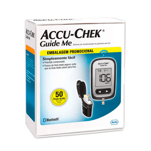 Kit Sistema de Monitorização da Glicemia sem Fio Accu-Chek Guide Me + 50 Tiras Teste