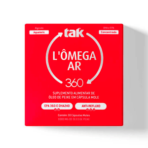 Suplemento Alimentar L'Ômega AR 360 TAK 30 Cápsulas Moles