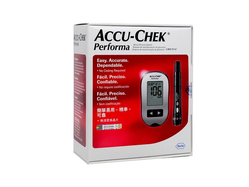 Aparelho-Medidor-de-Glicose-Accu-Chek-Performa-Modelo-NC-MG-DL-MO