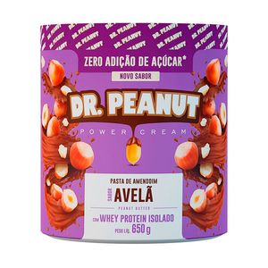 Pasta De Amendoim Dr Peanut Avelã Com Whey Protein 650g