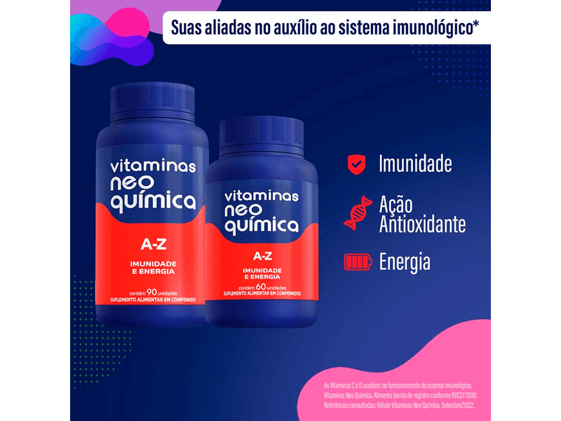 Suplemento-Alimentar-Neo-Quimica-A-Z-90-Comprimidos