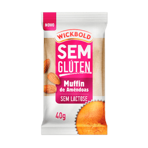 Muffin WickBold Sem Glúten Sabor Amêndoas 40g