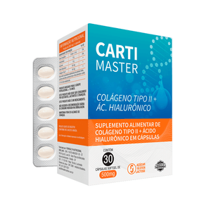 Suplemento Alimentar Carti Master Colágeno Tipo II + Ácido Hialurônico 60 Cápsulas Softgel