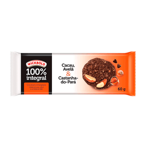 Cookies Integrais WickBold Cacau, Avelã & Castanha-do-Pará 60g