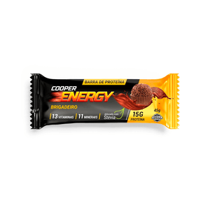 Barra de Proteína Cooper Energy Sabor Brigadeiro 45g