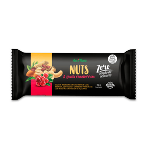 Barra de Cereal Nuts & Fruits Assiflora Sabor Cranberries 20g