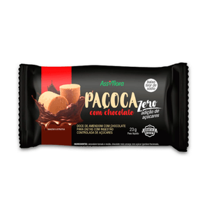 Doce de Amendoin Assiflora Zero Açúcar Sabor Paçoca com Chocolate 20g