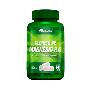 Cloreto de Magnésio P.A. 500mg Herbamed 60 Cápsulas