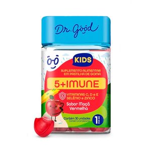 Suplemento Alimentar Dr.Good 5+Imune Kids Maçã Vermelha 30 Gomas