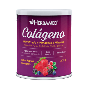 Colágeno Hidrolisado Herbamed Sabor Frutas Vermelhas 200g