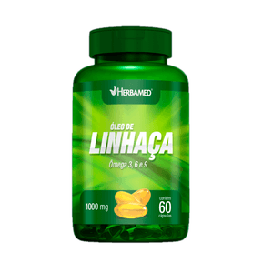 Óleo de Linhaça 1000mg Herbamed 60 Cápsulas