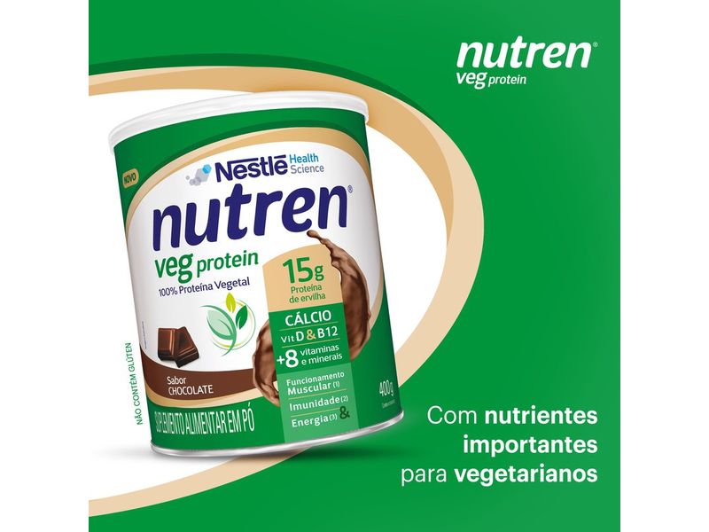 Suplemento Alimentar Nutren Veg Protein Sabor Chocolate 400g