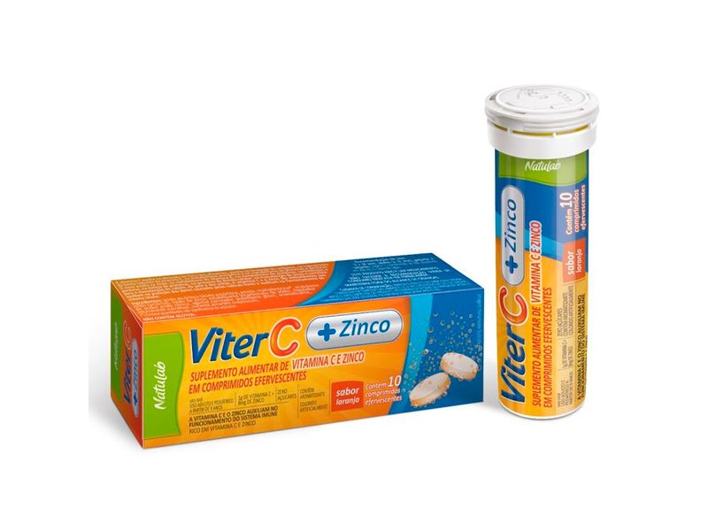 Suplemento-Alimentar-Viter-C---Zinco-Sabor-Laranja-10-Comprimidos-Efervescentes