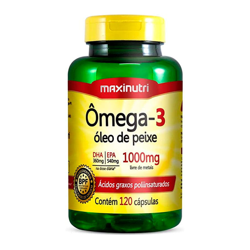 Ômega 3 1000mg Maxinutri 120 Cápsulas: Preço, Como Tomar
