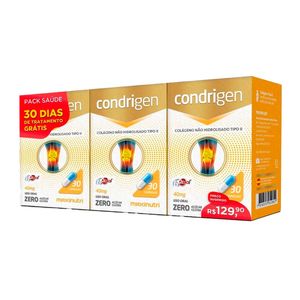 Kit Condrigen Zero Açúcar 3 Unidades com 30 Cápsulas Cada
