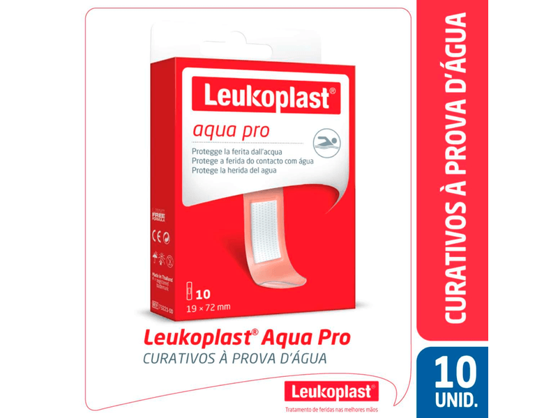 Leukoplast Aqua Pro Cerotti Impermeabili 20 Pezzi - Trasparenti, Assorbenti, Per Doccia E Nuoto, Varie Forme