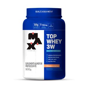 Top Whey 3W Max Titanium Sabor Vitamina de Frutas 900g