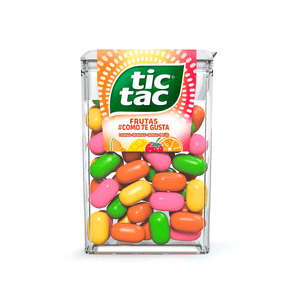 Pastilha Tic Tac Frutas #Comotegusta Sabor Laranja, Morango, Manga e Melão 14,5g