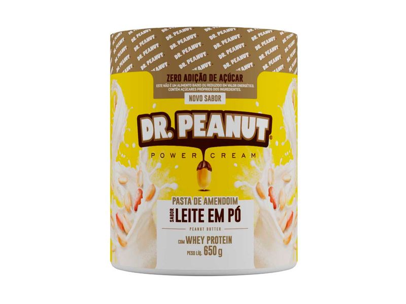Pasta-de-Amendoin-Dr.-Peanut-Power-Cream-Sem-Acucar-Sabor-Leite-em-Po-600g