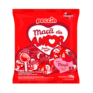 Pirulito Maçã do Amor Peccin Sabor Maçã 120g