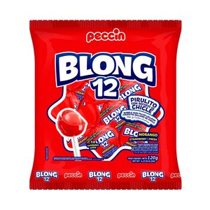 Pirulito Blong 12 Peccin Sabor Morango 120g