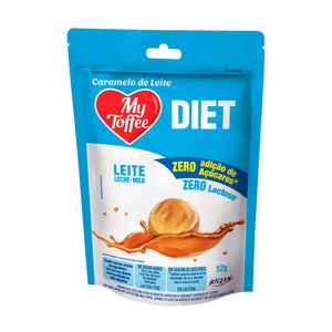 Bala My Toffee Diet Zero Lactose Sabor Leite 52g