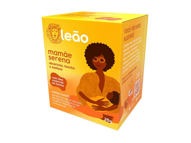 Cha-Leao-Mamae-Serena-Alcaravia-Funcho-e-Melissa-10-Saches-20g