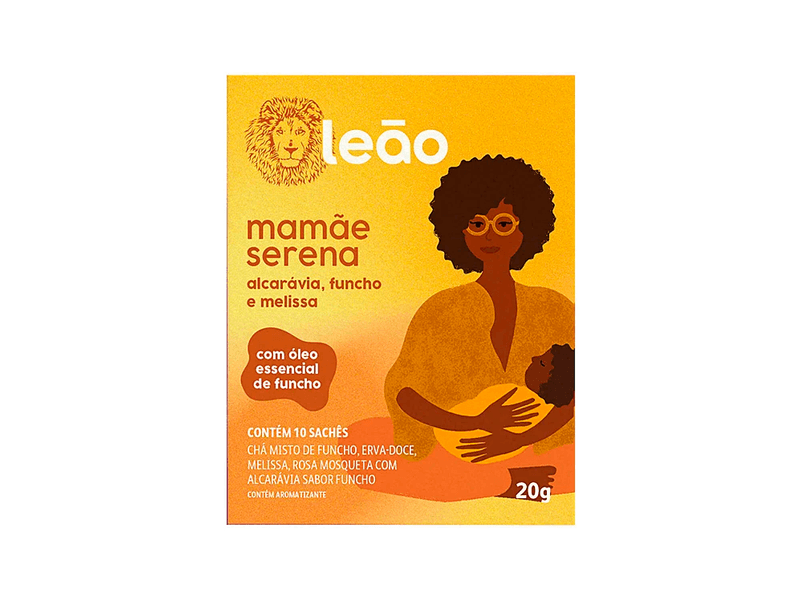 Cha-Leao-Mamae-Serena-Alcaravia-Funcho-e-Melissa-10-Saches-20g
