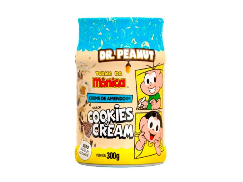 Creme-De-Amendoim-Dr.Peanut-Turma-Da-Monica-Sabor-Cookies-Cream-300g