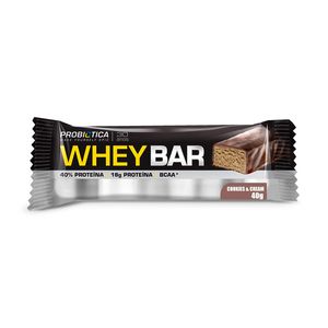 Barra de Proteína Whey Bar Probiótica Sabor Cookies & Cream 40g