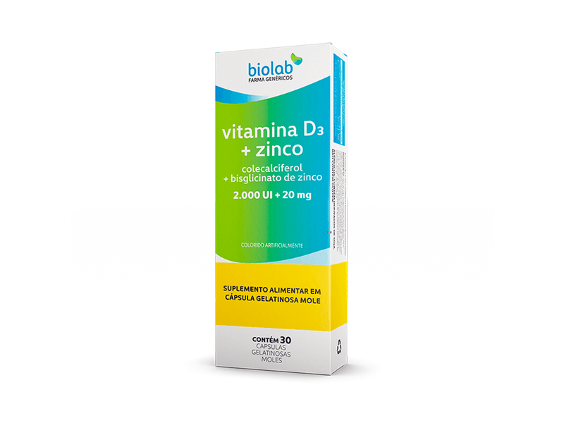 Vitamina-D3---Zinco-2.000-UI---20mg-Biolab-30-Capsulas-Gelatinosas-Moles