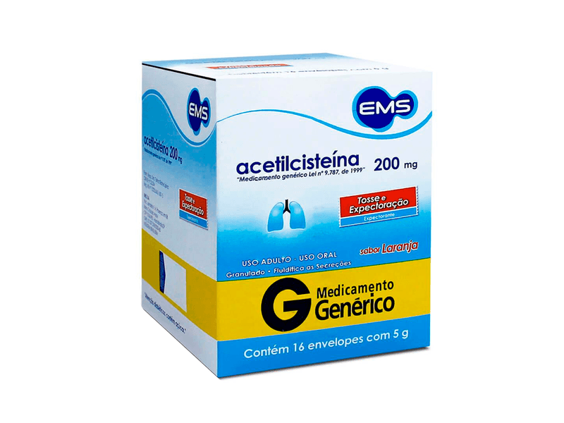 Acetilcisteina-200mg-EMS-Sabor-Laranja-16-Envelopes